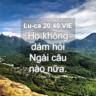 Picture 04 - Lu-ca 20:40 VIE - Họ không dám hỏi Ngài câu nào - Bible Verse Picture