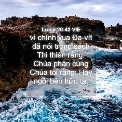 Picture 04 - Lu-ca 20:42 VIE - vì chính vua Đa-vít đã nói trong sách Thi - Bible Verse Picture