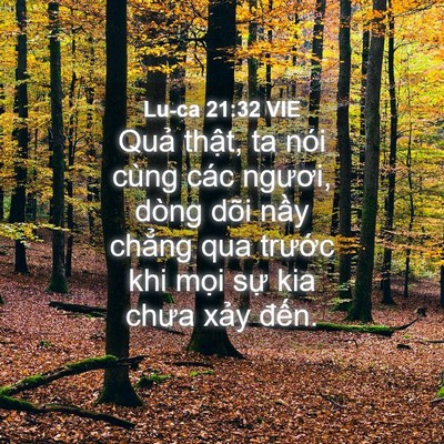 Picture 04 - Lu-ca 21:32 VIE - Quả thật, ta nói cùng các ngươi, dòng - Bible Verse Picture