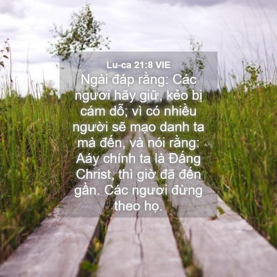 Picture 04 - Lu-ca 21:8 VIE - Ngài đáp rằng: Các ngươi hãy giữ, - Bible Verse Picture