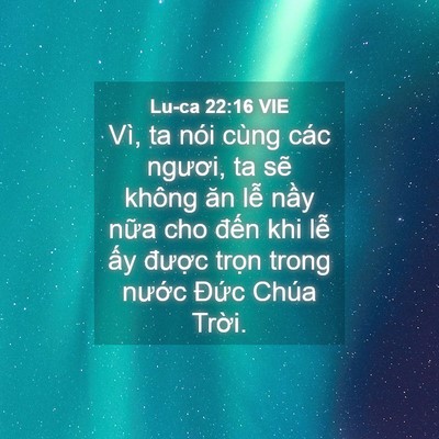 Picture 04 - Lu-ca 22:16 VIE - Vì, ta nói cùng các ngươi, ta sẽ không - Bible Verse Picture