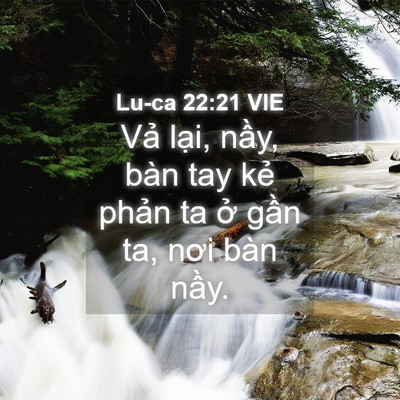 Picture 04 - Lu-ca 22:21 VIE - Vả lại, nầy, bàn tay kẻ phản ta ở - Bible Verse Picture