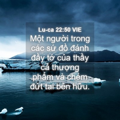 Picture 04 - Lu-ca 22:50 VIE - Một người trong các sứ đồ đánh - Bible Verse Picture