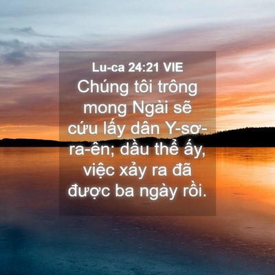 Picture 04 - Lu-ca 24:21 VIE - Chúng tôi trông mong Ngài sẽ cứu lấy - Bible Verse Picture