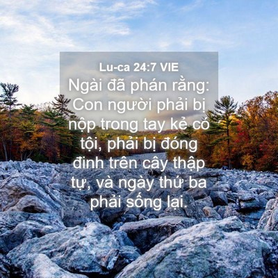 Picture 04 - Lu-ca 24:7 VIE - Ngài đã phán rằng: Con người phải bị - Bible Verse Picture