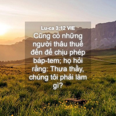 Picture 04 - Lu-ca 3:12 VIE - Cũng có những người thâu thuế đến - Bible Verse Picture