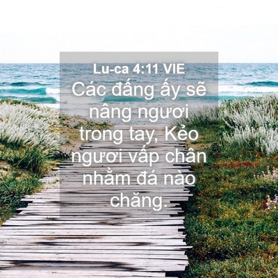 Picture 04 - Lu-ca 4:11 VIE - Các đấng ấy sẽ nâng ngươi trong tay, - Bible Verse Picture