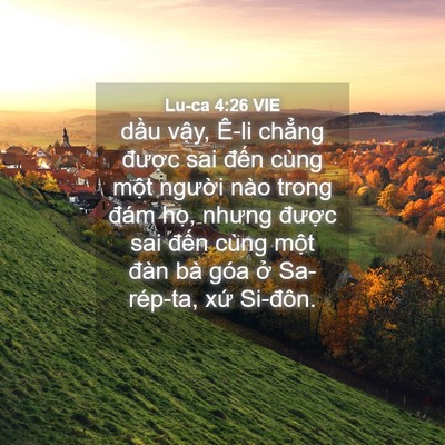 Picture 04 - Lu-ca 4:26 VIE - dầu vậy, Ê-li chẳng được sai đến - Bible Verse Picture