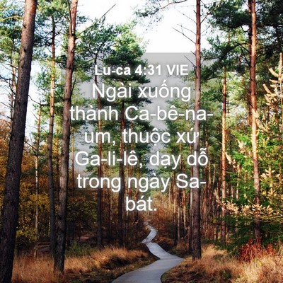 Picture 04 - Lu-ca 4:31 VIE - Ngài xuống thành Ca-bê-na-um, thuộc xứ - Bible Verse Picture
