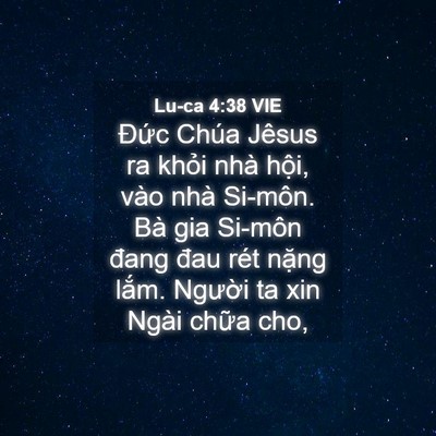 Picture 04 - Lu-ca 4:38 VIE - Đức Chúa Jêsus ra khỏi nhà hội, vào - Bible Verse Picture