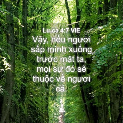 Picture 04 - Lu-ca 4:7 VIE - Vậy, nếu ngươi sấp mình xuống trước - Bible Verse Picture