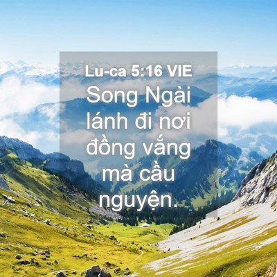 Picture 04 - Lu-ca 5:16 VIE - Song Ngài lánh đi nơi đồng vắng mà - Bible Verse Picture