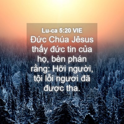 Picture 04 - Lu-ca 5:20 VIE - Đức Chúa Jêsus thấy đức tin của họ, - Bible Verse Picture