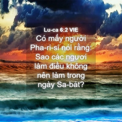 Picture 04 - Lu-ca 6:2 VIE - Có mấy người Pha-ri-si nói rằng: Sao - Bible Verse Picture