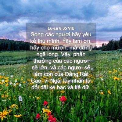Picture 04 - Lu-ca 6:35 VIE - Song các ngươi hãy yêu kẻ thù mình; hãy - Bible Verse Picture