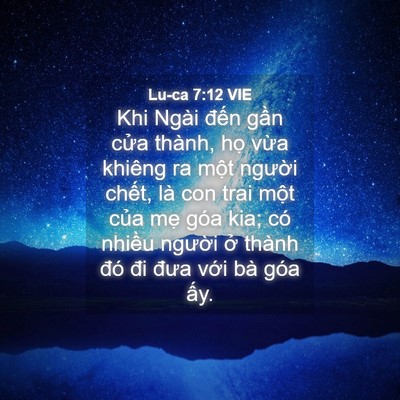 Picture 04 - Lu-ca 7:12 VIE - Khi Ngài đến gần cửa thành, họ vừa - Bible Verse Picture