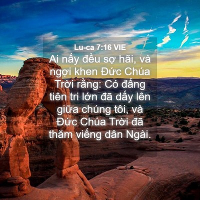 Picture 04 - Lu-ca 7:16 VIE - Ai nấy đều sợ hãi, và ngợi khen Đức - Bible Verse Picture