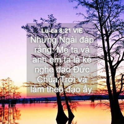 Picture 04 - Lu-ca 8:21 VIE - Nhưng Ngài đáp rằng: Mẹ ta và anh em ta - Bible Verse Picture