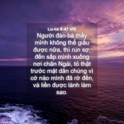Picture 04 - Lu-ca 8:47 VIE - Người đàn bà thấy mình không thể - Bible Verse Picture