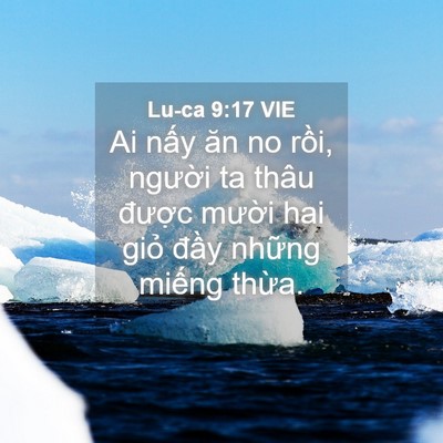 Picture 04 - Lu-ca 9:17 VIE - Ai nấy ăn no rồi, người ta thâu được - Bible Verse Picture