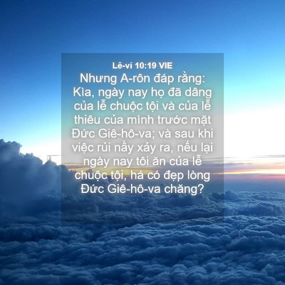 Picture 04 - Lê-vi 10:19 VIE - Nhưng A-rôn đáp rằng: Kìa, ngày nay họ - Bible Verse Picture