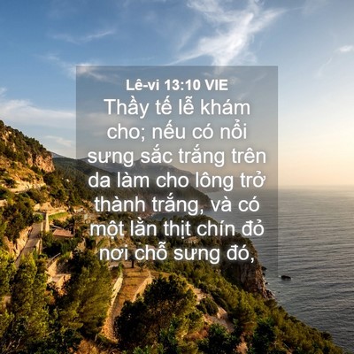Picture 04 - Lê-vi 13:10 VIE - Thầy tế lễ khám cho; nếu có nổi sưng - Bible Verse Picture
