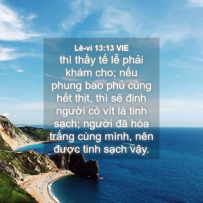 Picture 04 - Lê-vi 13:13 VIE - thì thầy tế lễ phải khám cho; nếu - Bible Verse Picture