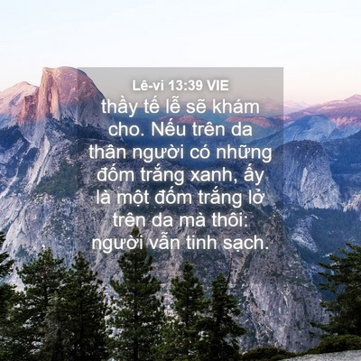 Picture 04 - Lê-vi 13:39 VIE - thầy tế lễ sẽ khám cho. Nếu trên da - Bible Verse Picture