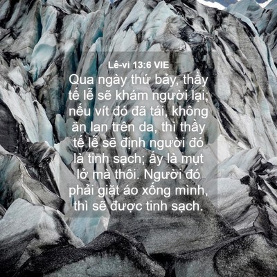 Picture 04 - Lê-vi 13:6 VIE - Qua ngày thứ bảy, thầy tế lễ sẽ - Bible Verse Picture