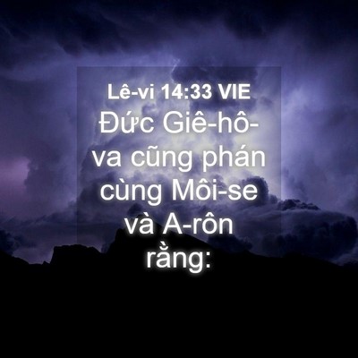 Picture 04 - Lê-vi 14:33 VIE - Đức Giê-hô-va cũng phán cùng Môi-se và - Bible Verse Picture