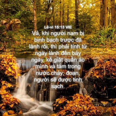 Picture 04 - Lê-vi 15:13 VIE - Vả, khi người nam bị bịnh bạch - Bible Verse Picture