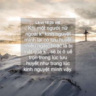 Picture 04 - Lê-vi 15:25 VIE - Khi một người nữ ngoài k” kinh nguyệt - Bible Verse Picture