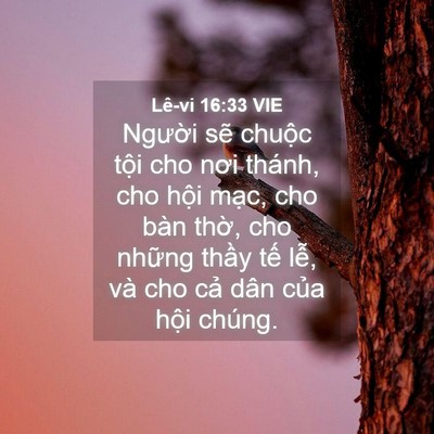Picture 04 - Lê-vi 16:33 VIE - Người sẽ chuộc tội cho nơi thánh, cho - Bible Verse Picture
