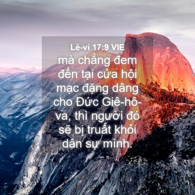 Picture 04 - Lê-vi 17:9 VIE - mà chẳng đem đến tại cửa hội mạc - Bible Verse Picture
