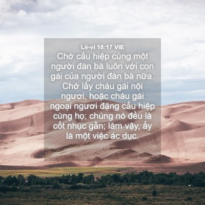 Picture 04 - Lê-vi 18:17 VIE - Chớ cấu hiệp cùng một người đàn bà - Bible Verse Picture