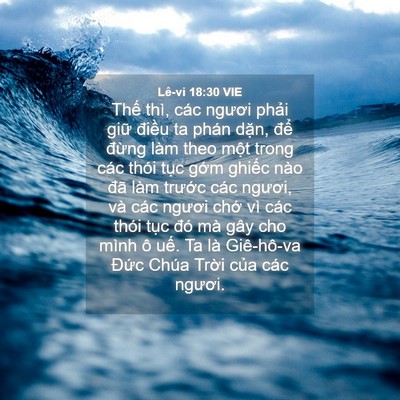 Picture 04 - Lê-vi 18:30 VIE - Thế thì, các ngươi phải giữ điều ta - Bible Verse Picture