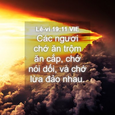 Picture 04 - Lê-vi 19:11 VIE - Các ngươi chớ ăn trộm ăn cắp, chớ - Bible Verse Picture