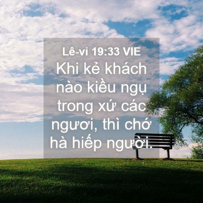Picture 04 - Lê-vi 19:33 VIE - Khi kẻ khách nào kiều ngụ trong xứ các - Bible Verse Picture