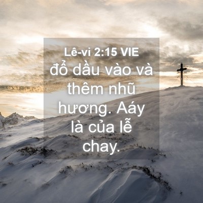 Picture 04 - Lê-vi 2:15 VIE - đổ dầu vào và thêm nhũ hương. Aáy là - Bible Verse Picture