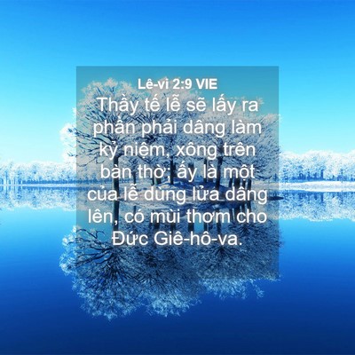 Picture 04 - Lê-vi 2:9 VIE - Thầy tế lễ sẽ lấy ra phần phải - Bible Verse Picture