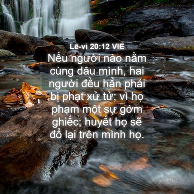 Picture 04 - Lê-vi 20:12 VIE - Nếu người nào nằm cùng dâu mình, hai - Bible Verse Picture