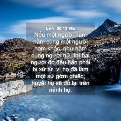 Picture 04 - Lê-vi 20:13 VIE - Nếu một người nam nằm cùng một - Bible Verse Picture