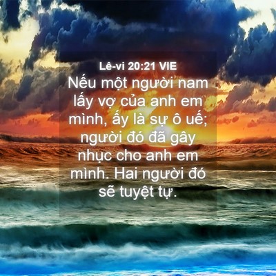 Picture 04 - Lê-vi 20:21 VIE - Nếu một người nam lấy vợ của anh em - Bible Verse Picture