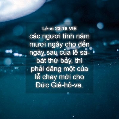 Picture 04 - Lê-vi 23:16 VIE - các ngươi tính năm mươi ngày cho đến - Bible Verse Picture
