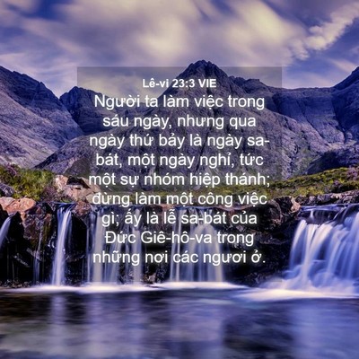 Picture 04 - Lê-vi 23:3 VIE - Người ta làm việc trong sáu ngày, nhưng - Bible Verse Picture