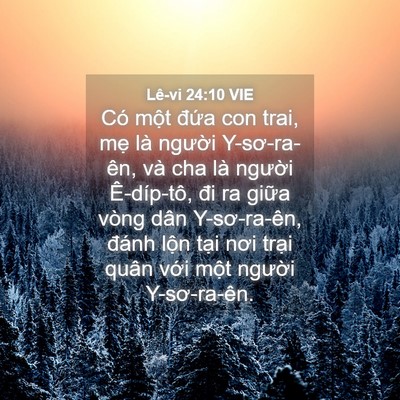 Picture 04 - Lê-vi 24:10 VIE - Có một đứa con trai, mẹ là người - Bible Verse Picture