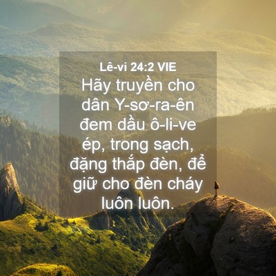 Picture 04 - Lê-vi 24:2 VIE - Hãy truyền cho dân Y-sơ-ra-ên đem dầu - Bible Verse Picture