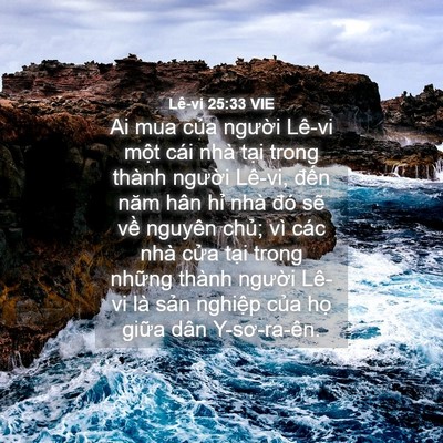 Picture 04 - Lê-vi 25:33 VIE - Ai mua của người Lê-vi một cái nhà - Bible Verse Picture