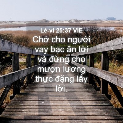 Picture 04 - Lê-vi 25:37 VIE - Chớ cho người vay bạc ăn lời và - Bible Verse Picture