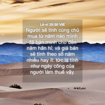 Picture 04 - Lê-vi 25:50 VIE - Người sẽ tính cùng chủ mua từ năm - Bible Verse Picture